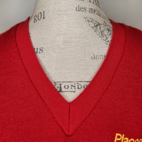 Vintage 80s Red Knit Sweater - Picture 6 of 9